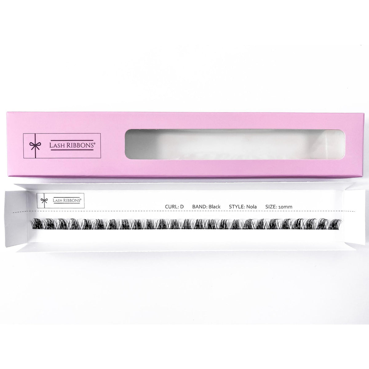 'D' Curl Black Lash Ribbons® Starter Kit (With Ultimate Bond) Nola 10mm