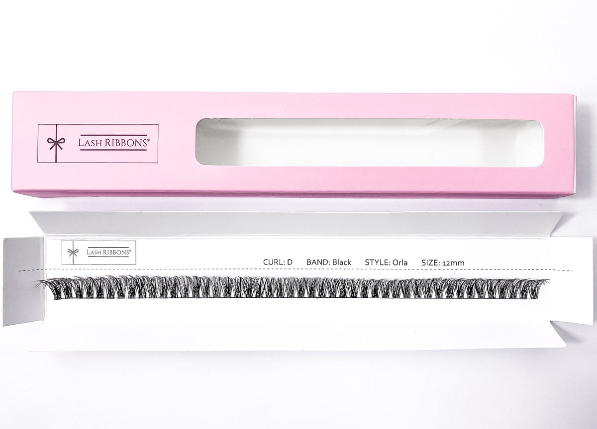'D' Curl Black Lash Ribbons® Starter Kit (With Ultimate Bond) Orla 12mm
