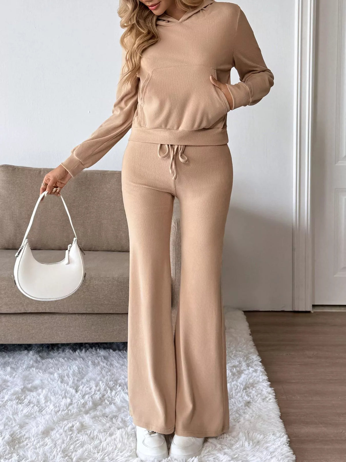 Long Sleeve Hoodie and Pants Two-piece Loungewear Set