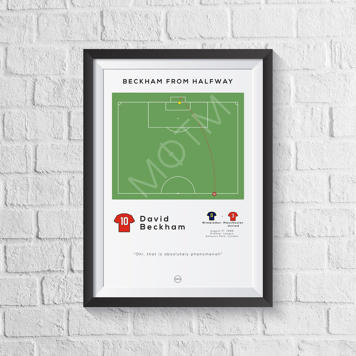 David Beckham Halfway Goal Print A0 - 841mm x 1189mm