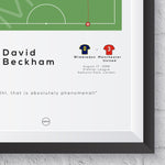 David Beckham Halfway Goal Print