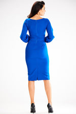 Awama Long Sleeve Fitted Day Dress