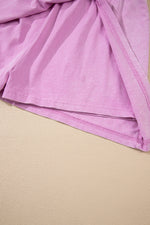 Two Piece Mineral Wash Cotton Loungewear Set