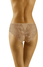 Wolbar Deva Full Floral Lace Briefs Beige