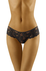 Wolbar Deva Floral Lace Briefs Black