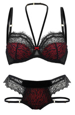 Confidante Devil Lace Bra Red and Black