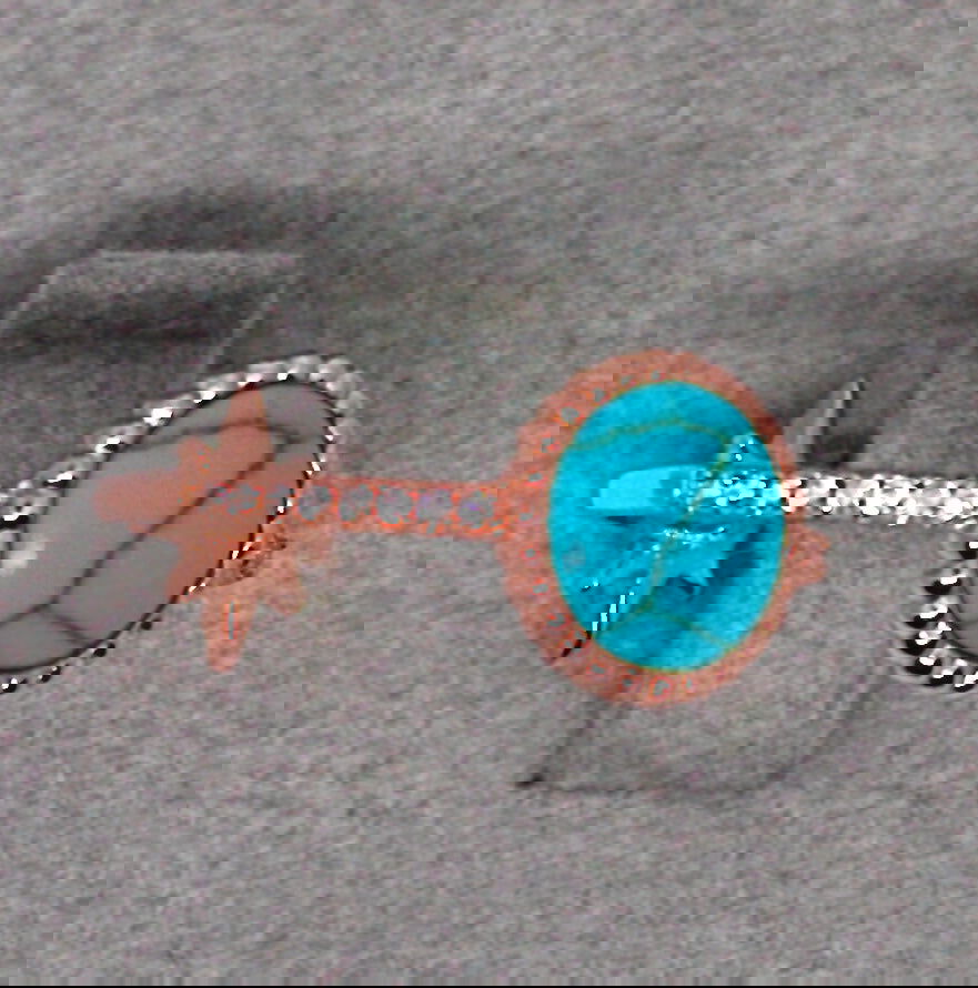 Double Sided Turquoise Ring