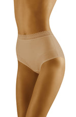 Wolbar Eco-Go Lace Trim High Waist Briefs Beige