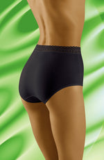 Wolbar Eco-Go Lace Trim High Waist Briefs Black