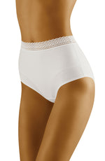 Wolbar Eco-Go Lace Trim High Waist Briefs White