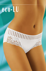 Wolbar eco-LU Embroidered Lace Panel Briefs White