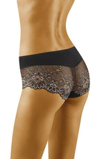 Wolbar Eco-Zu Cotton Lace Short Style Briefs Black