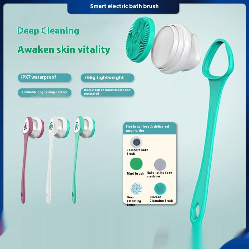 Electric Bath Brush Massage Back Exfoliation Cleaner