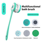 Electric Bath Brush Massage Back Exfoliation Cleaner Green