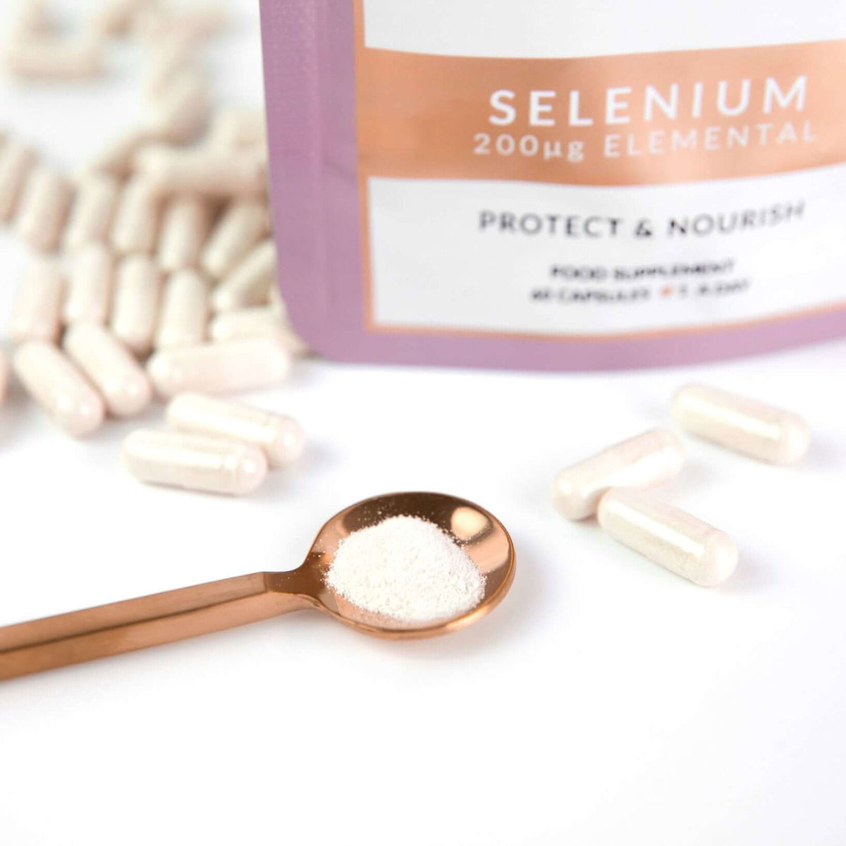 Elemental Selenium Supplement Capsules x 60 | 2 Month Refill Pouch