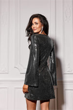 Ember Dazzling Shimmering A-line Short Dress | Roco Fashion