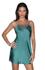 Irall Emerald I Satin Nightdress Dark Green