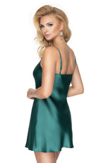 Irall Emerald I Satin Nightdress Dark Green