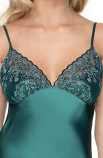 Irall Emerald II Satin Nightdress Dark Green