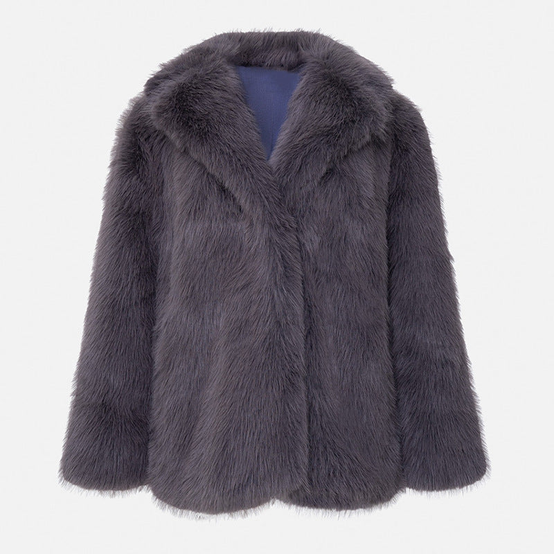 Emmeline Soft Faux Fur Fashionable Short Coat | 6 Colours Grey
