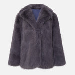 Emmeline Soft Faux Fur Fashionable Short Coat | 6 Colours Grey