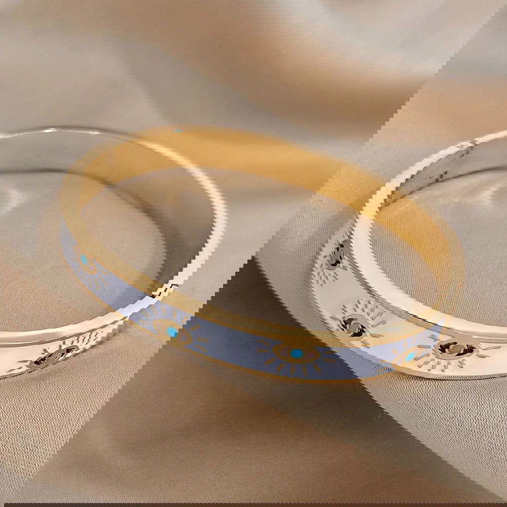 Enamel & Gold All-Seeing Eye Bracelet