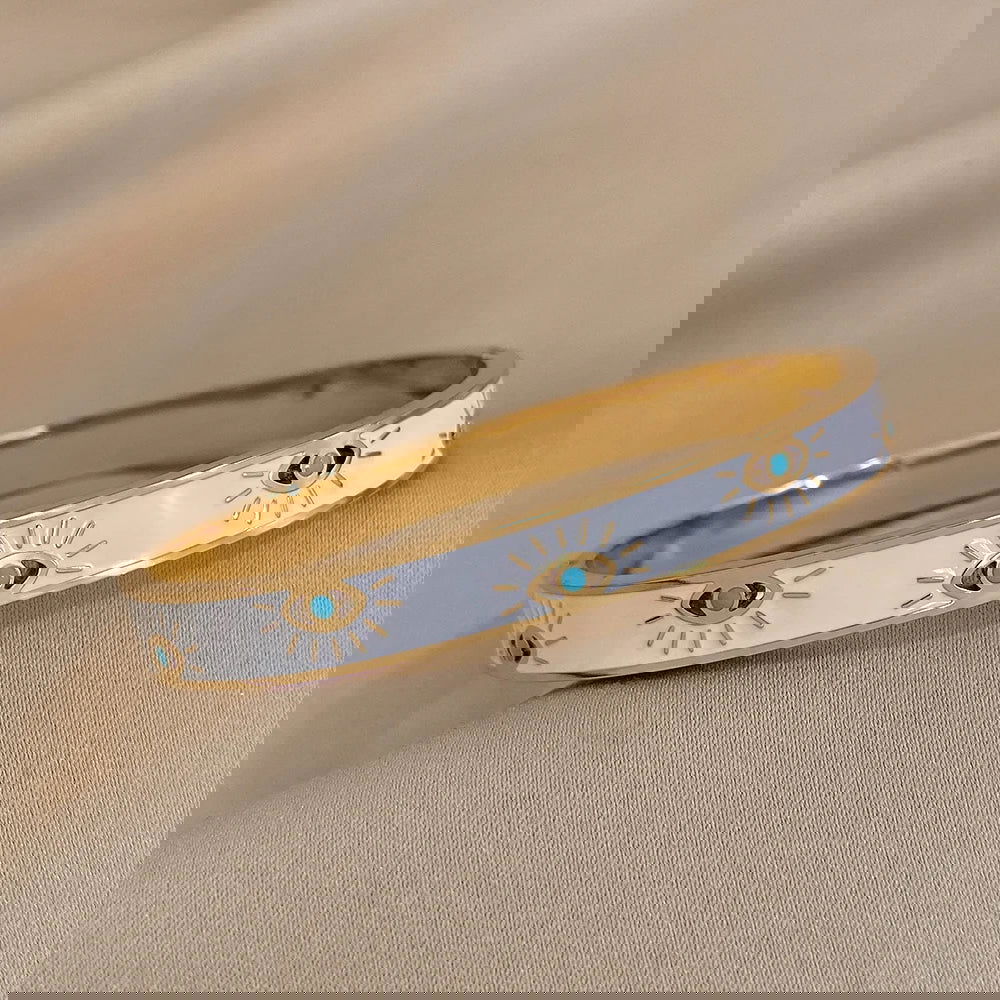 Enamel & Gold All-Seeing Eye Bracelet