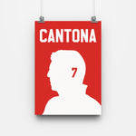 Eric Cantona Manchester United Legend Print A0 - Red
