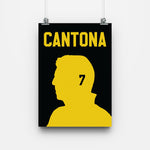 Eric Cantona Manchester United Legend Print A0 - Black
