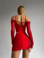 EROTICA Corset Mini Dress Red