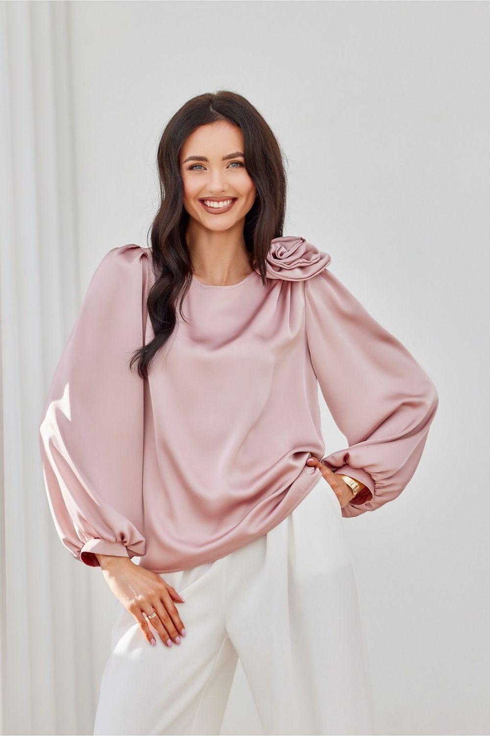 Evelyn Satin Blouse | Roco Fashion