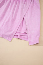 Two Piece Mineral Wash Cotton Loungewear Set