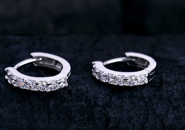 Fae Sterling Silver Huggie Earrings