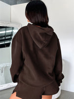 Fashion Loose Colour Sweatshirt Shorts & Top Loungewear Set