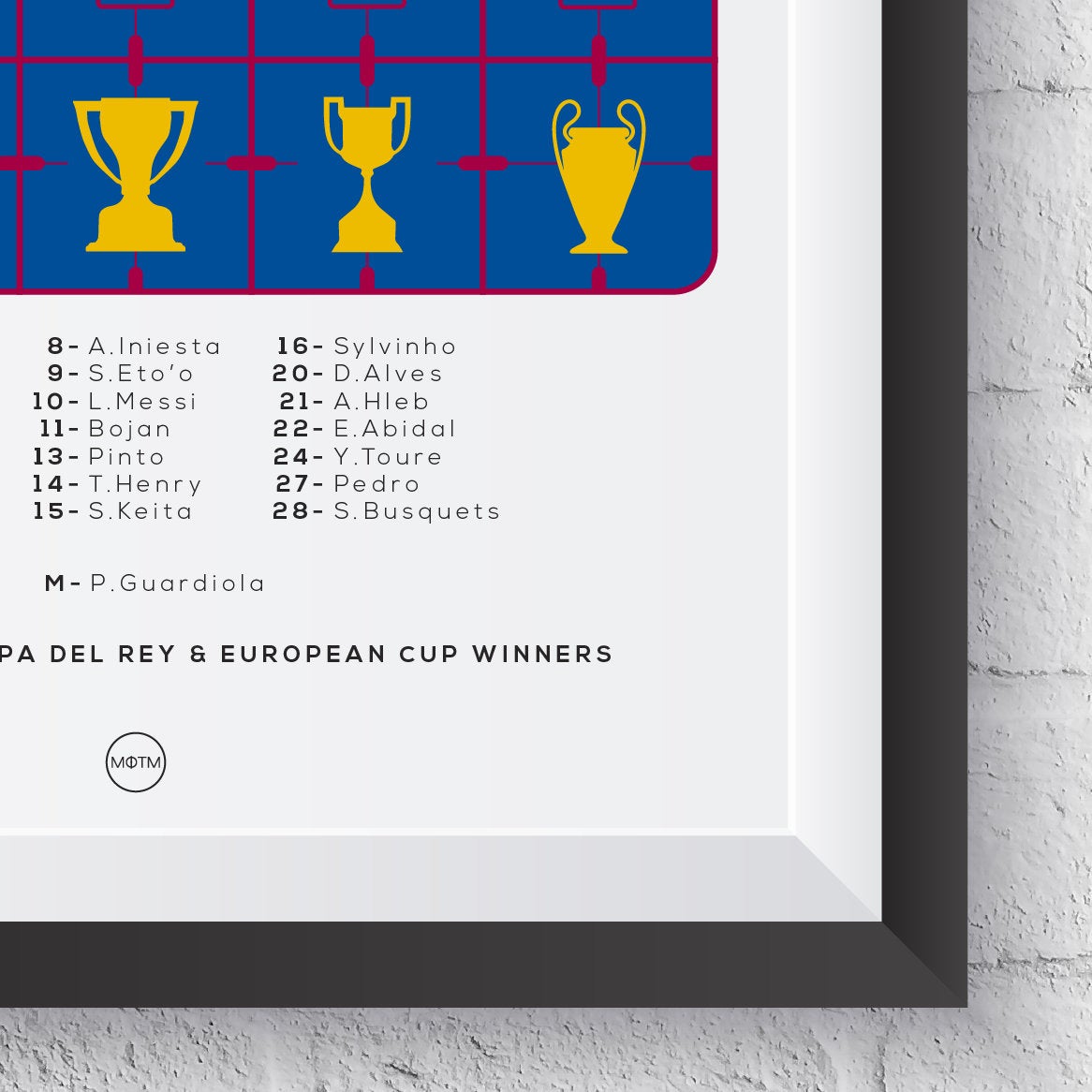 FC Barcelona 'Tiki-Taka Treble' 2008/2009 Print