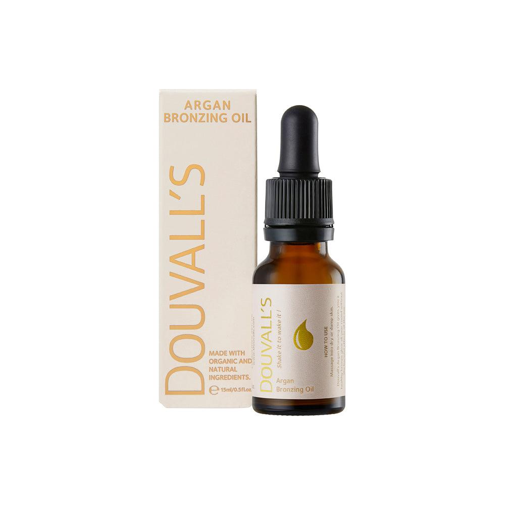 Douvall's Organic Argan Bronzing Oil 15ml | Natural and Organic Moisturising Bronzer for a Healthy Glow