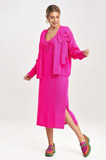 Figl Two-Piece Midi Dress and Bolero Co-Ord Set violet one-size-fits-all