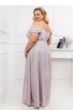 With You Fitted Waist Shimmer Occasion Long Dress