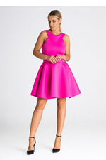 Flared Bottom Fitted Top Cocktail Dress | Figl Pink