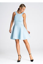 Flared Bottom Fitted Top Cocktail Dress | Figl Blue