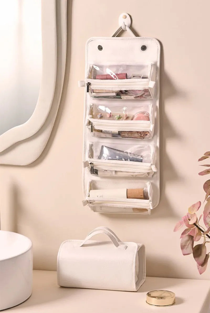 Folding Cosmetic Bag Large Capacity Waterproof Travel Makeup Toiletry Bag