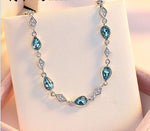 Freya Austrian Blue Crystal 925 Sterling Silver Bracelet