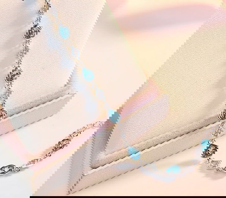 Freya Austrian Blue Crystal 925 Sterling Silver Bracelet