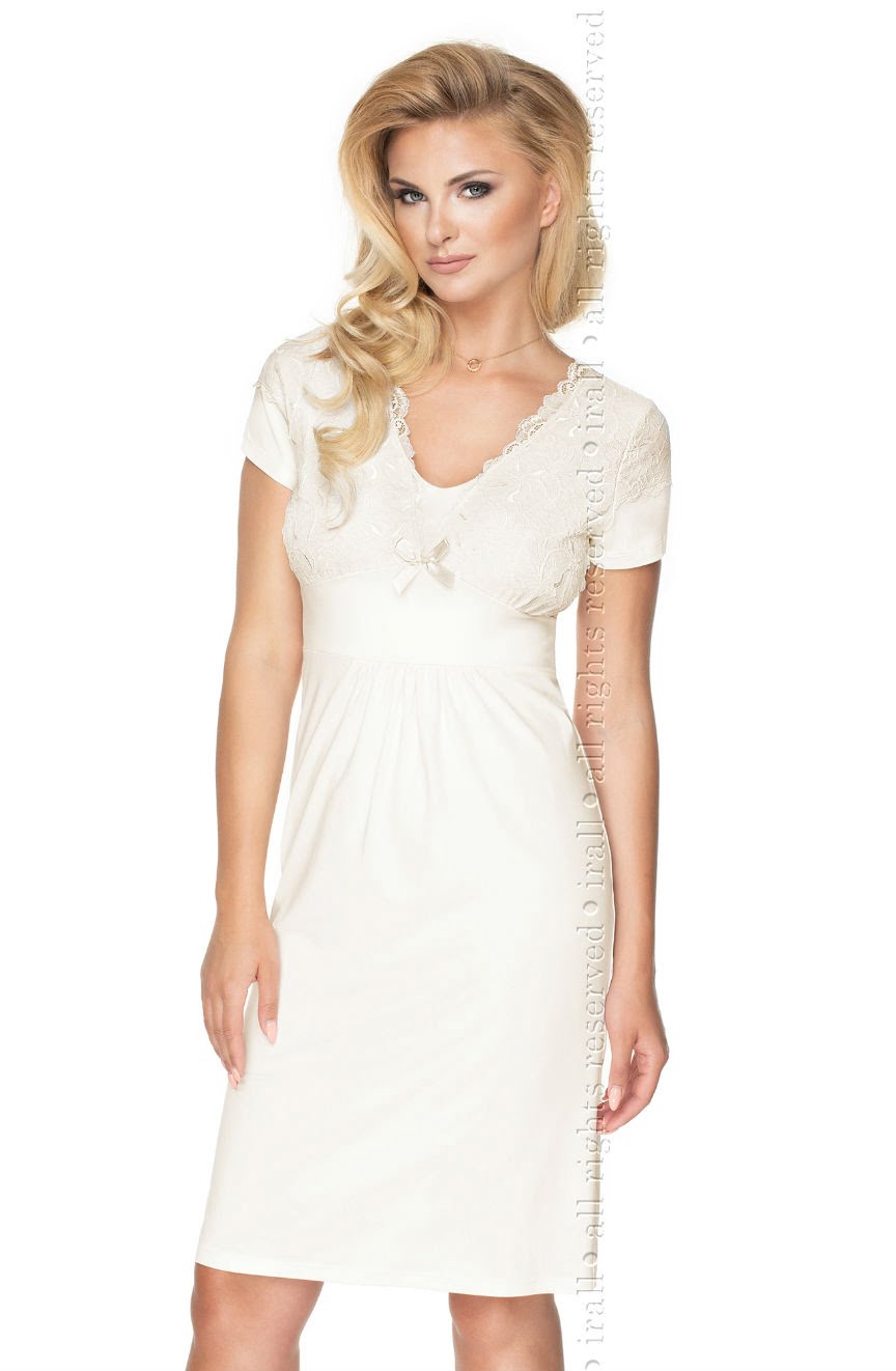 Irall Gia Viscose Lace Cream Nightdress