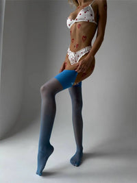 GLAM Blue Luminous Stockings One Size