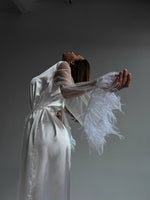 GODDESS Luxurious White Satin Bridal Robe