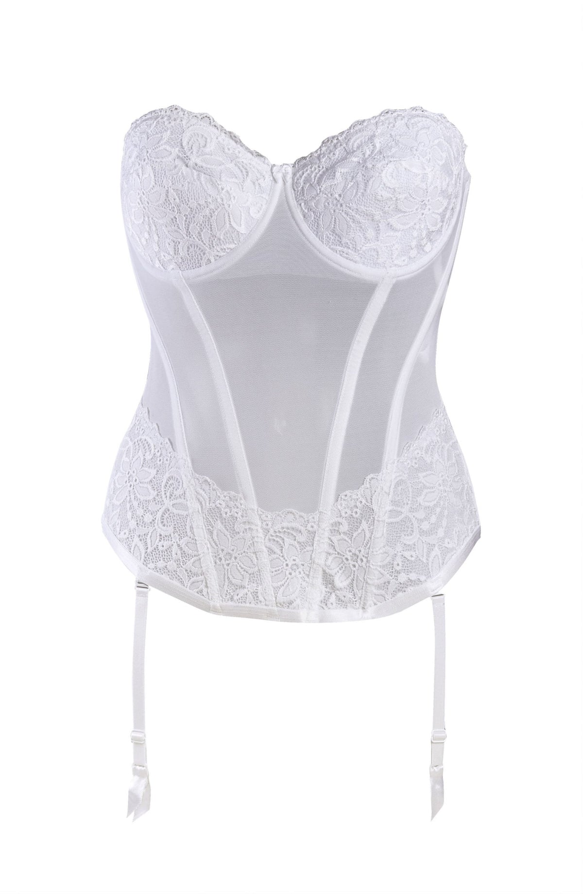 Gracya Anastasia White Boned Embroidered Corset