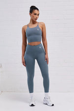 Gym King 365 Longline Tank Sports Bra - Petrol Blue