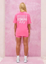Gym King Malibu Oversized BF Tee - Paradise Pink