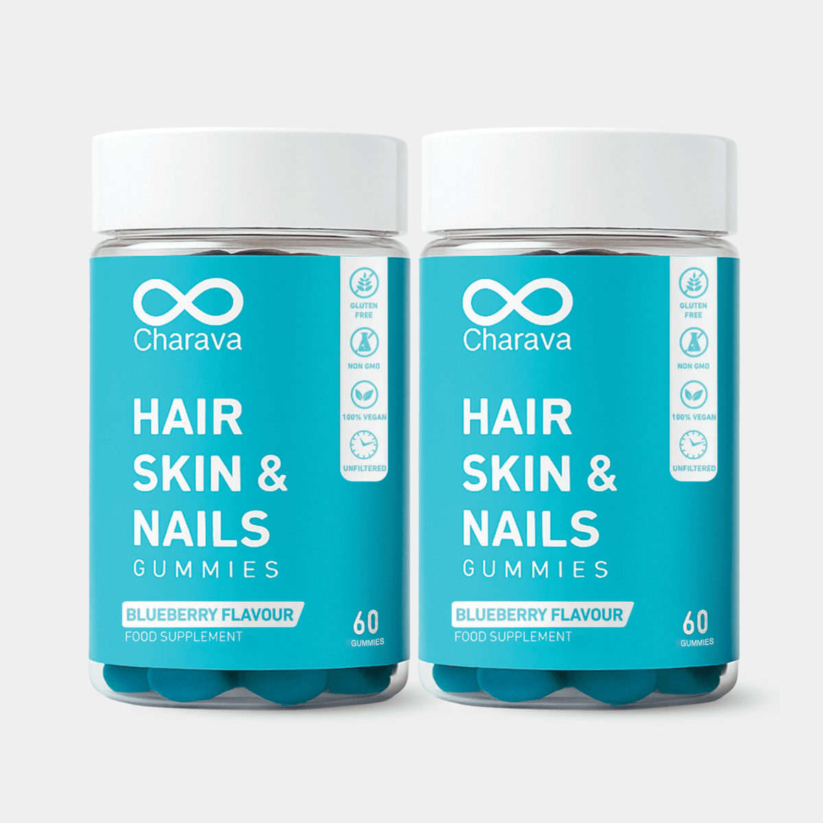 Charvara Hair, Skin & Nails Gummies 60 Days
